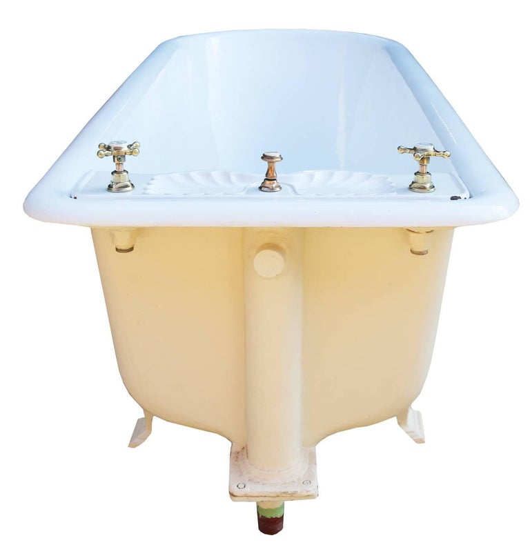 19th Century Antique Cast Iron Plunger Bath For Sale at 1stdibs