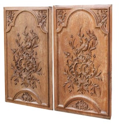 Pair of Early 19th Century Carved Oak Wall Panels