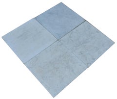 12m2 19th Century Antique Reclaimed Carrara Marble Floor Tiles