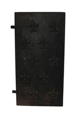 Cast Iron Fleur De Lis Fireplace Liner, 19th Century