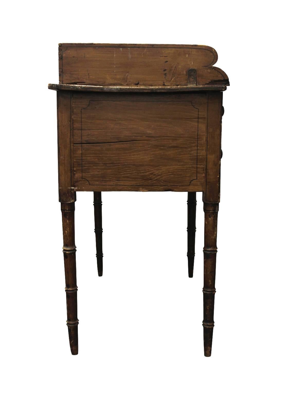 Country 19th Century English Painted Wood Writing Table For Sale
