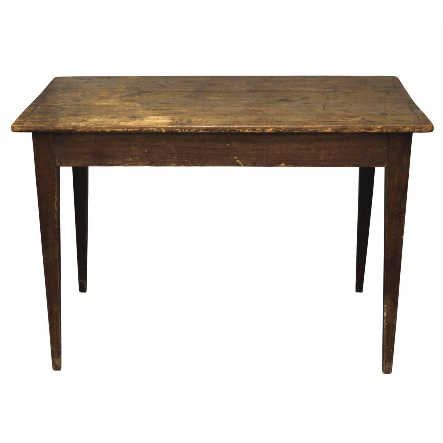 Wood 19th Century French Farm Table For Sale