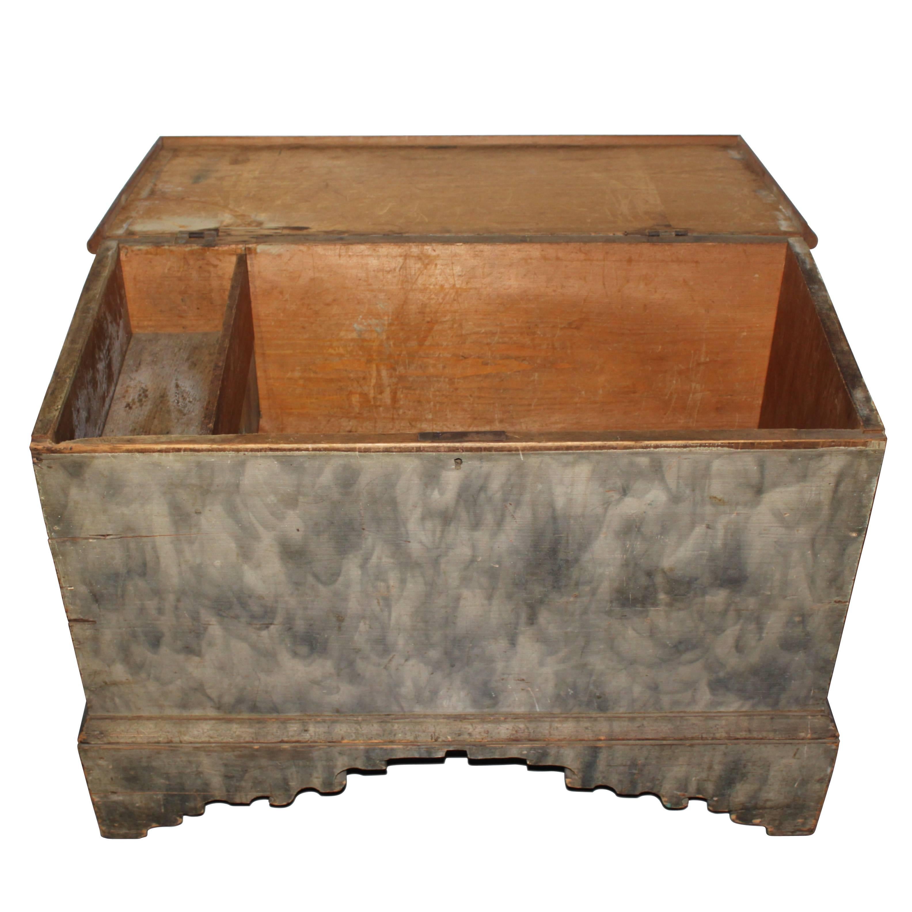 American Smoke Painted Blanket Chest For Sale