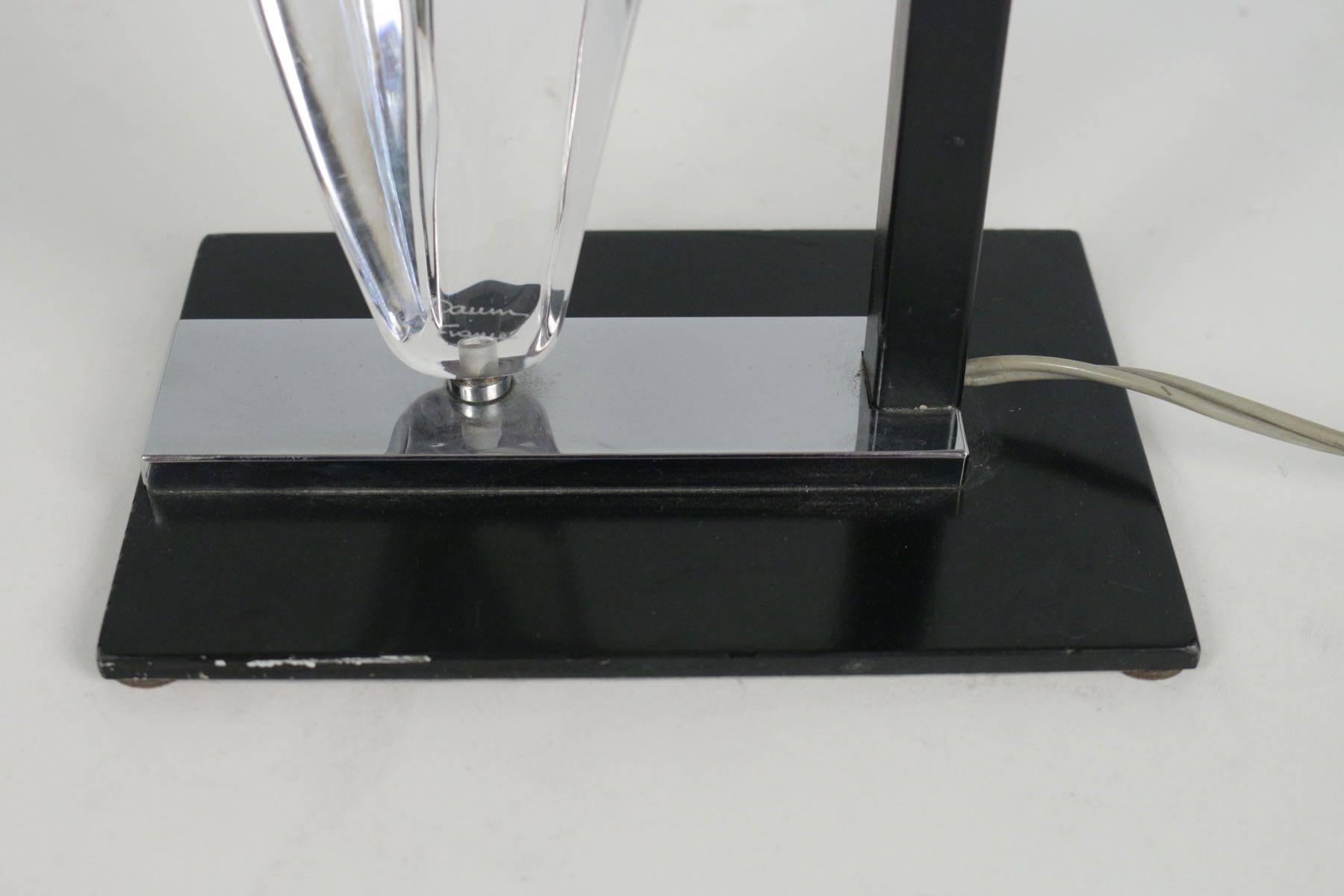 Rare 1960s Daum Crystal Table Lamp 5