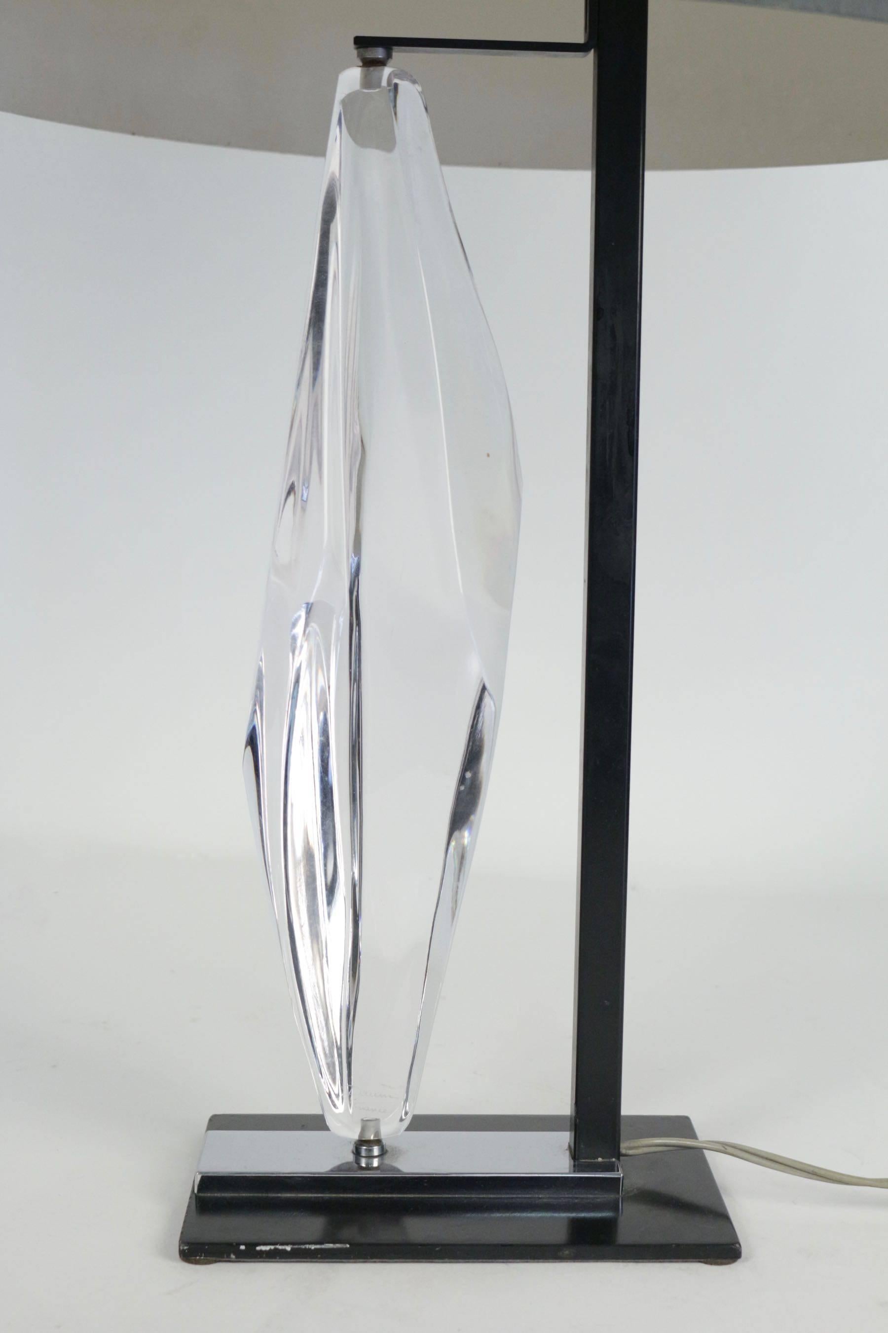 Rare 1960s Daum Crystal Table Lamp 2