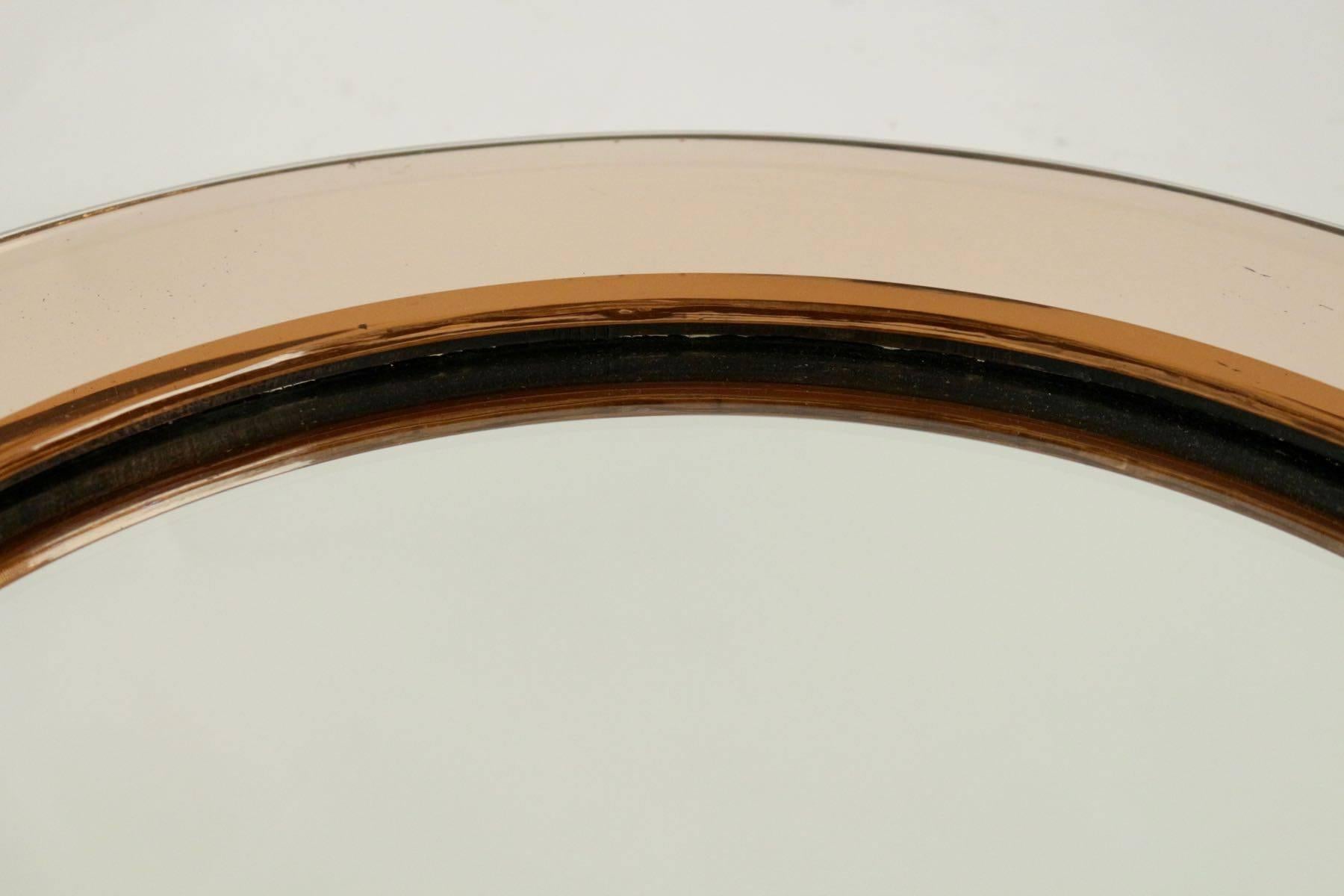 Mid-20th Century Italian 1940s Curved Mirror For Sale