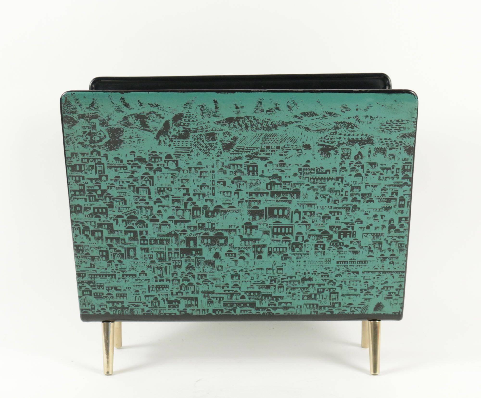 Mid-20th Century Piero Fornasetti 1960s Italian Magazine Rack 