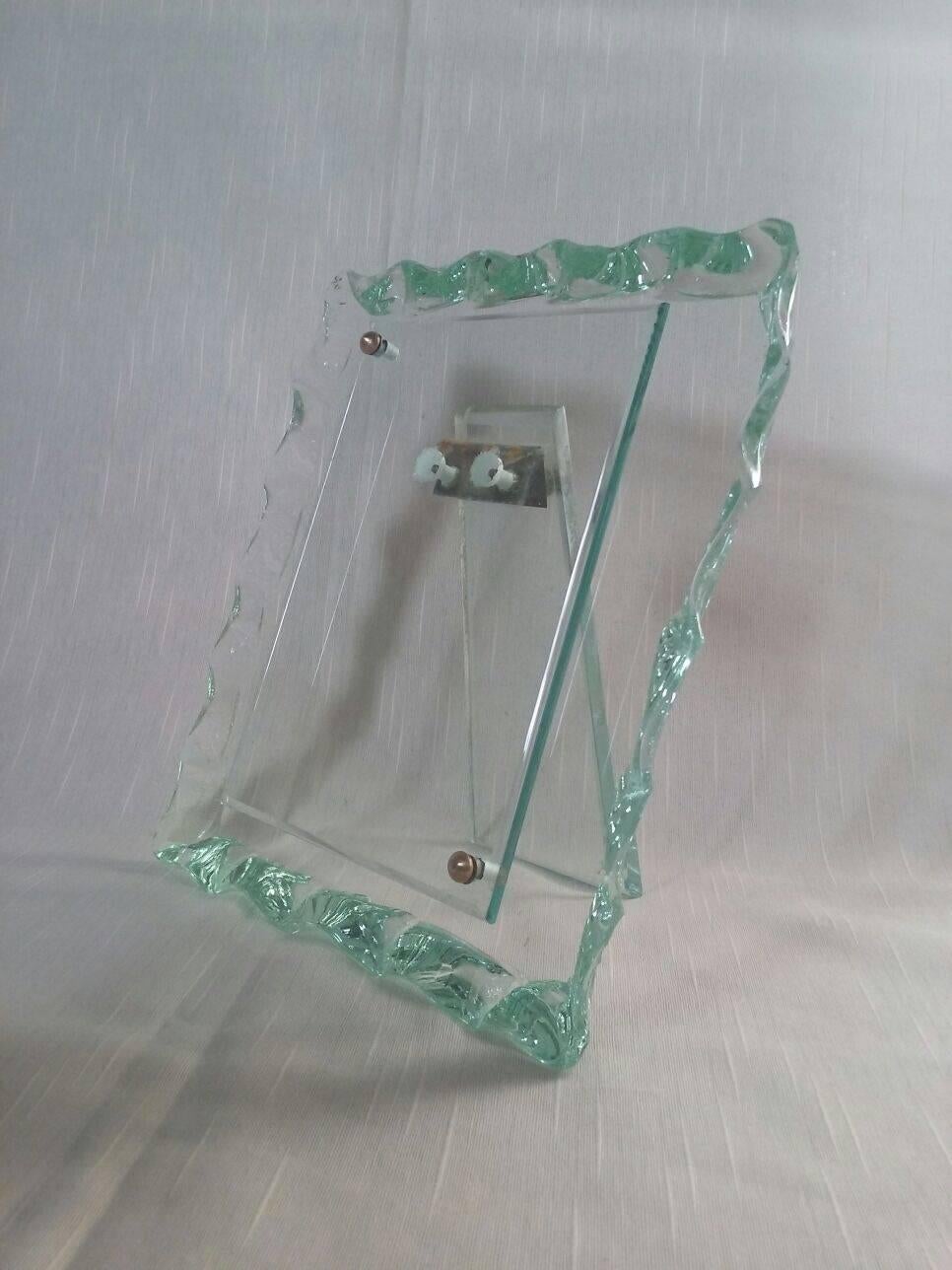 French 1950s Max Ingrand Fontana Arte Cut-Glass Frame For Sale