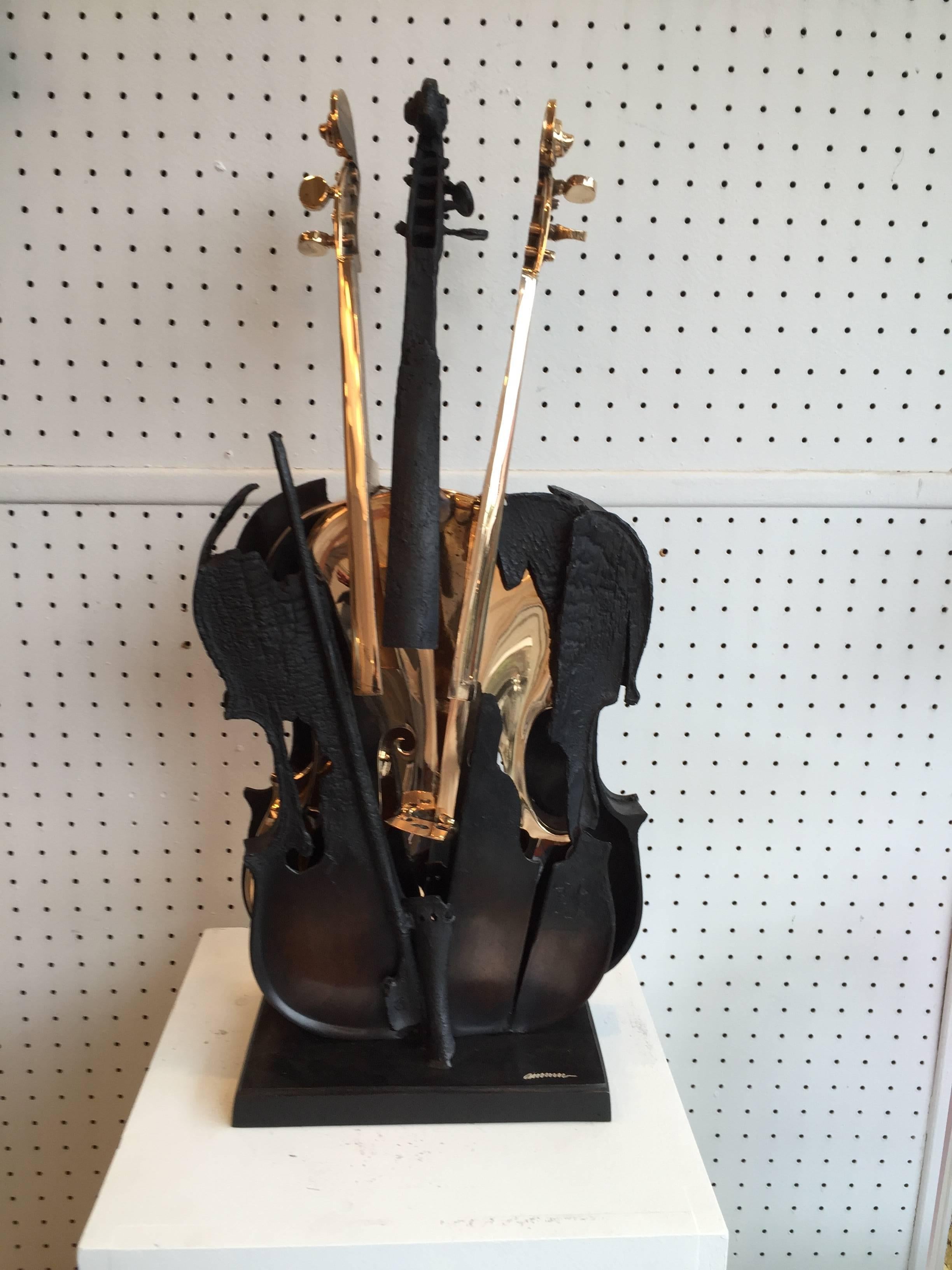 arman violin sculpture