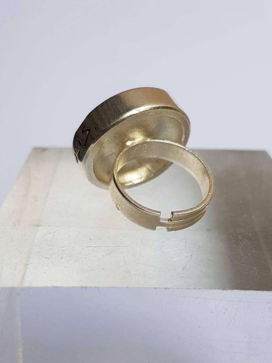 Takis 1996 Silver Plated Ring In Good Condition In Saint-Ouen, FR