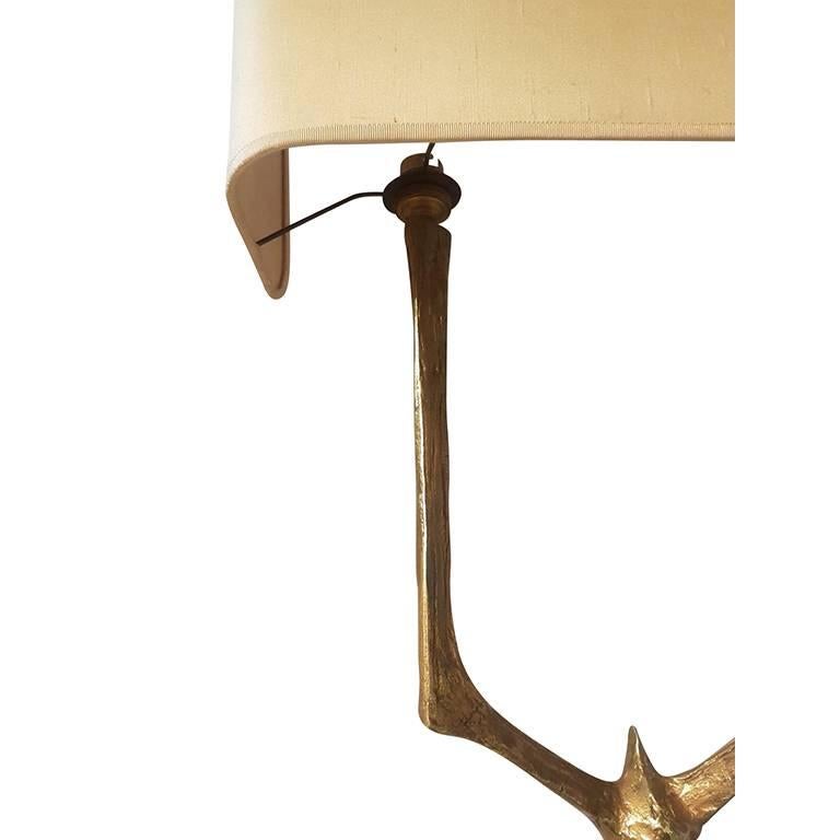 Felix Agostini 1960s Pair of Gilded Bronze Sconces In Good Condition In Saint-Ouen, FR