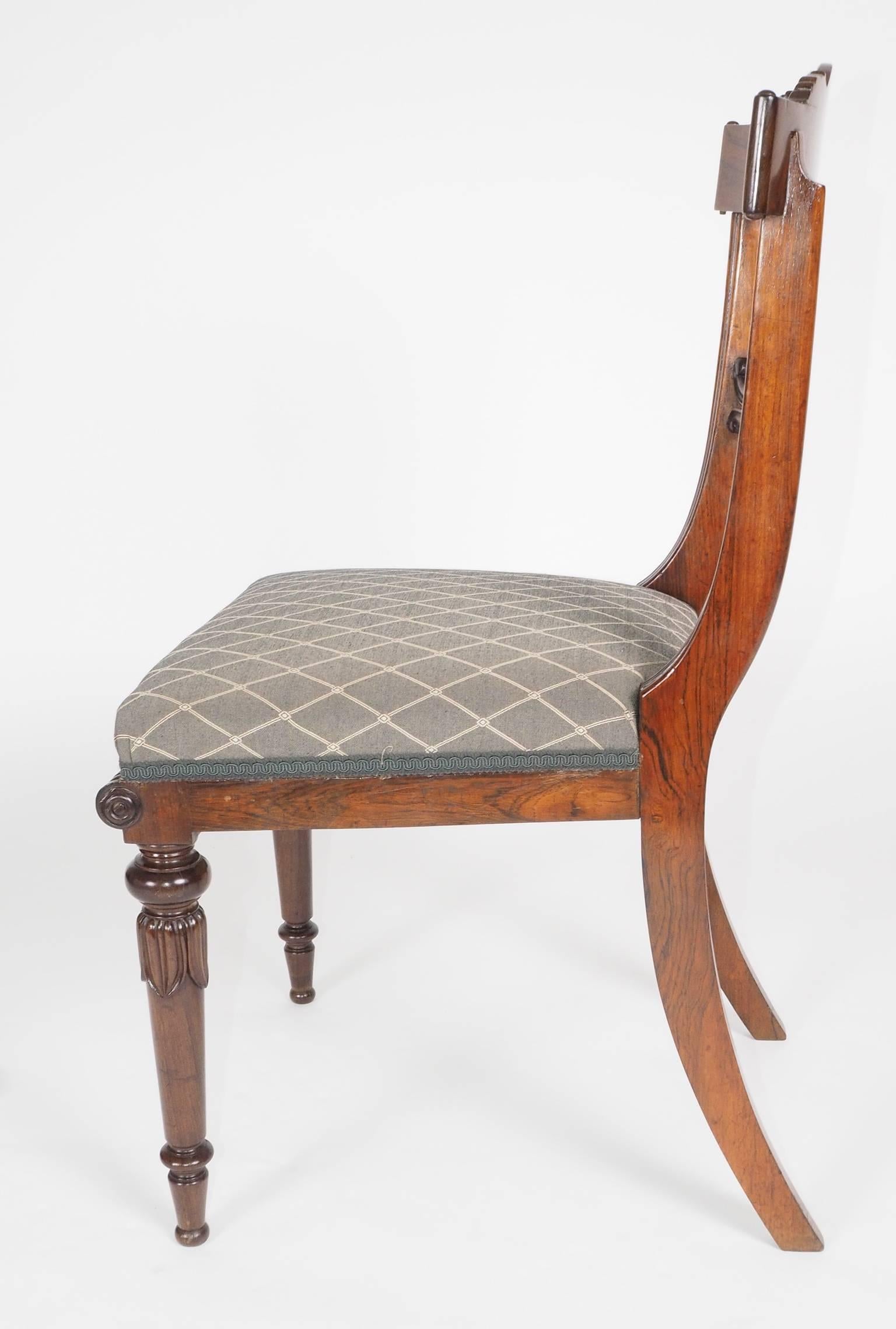 Set of Six Rosewood Dining Chairs 2