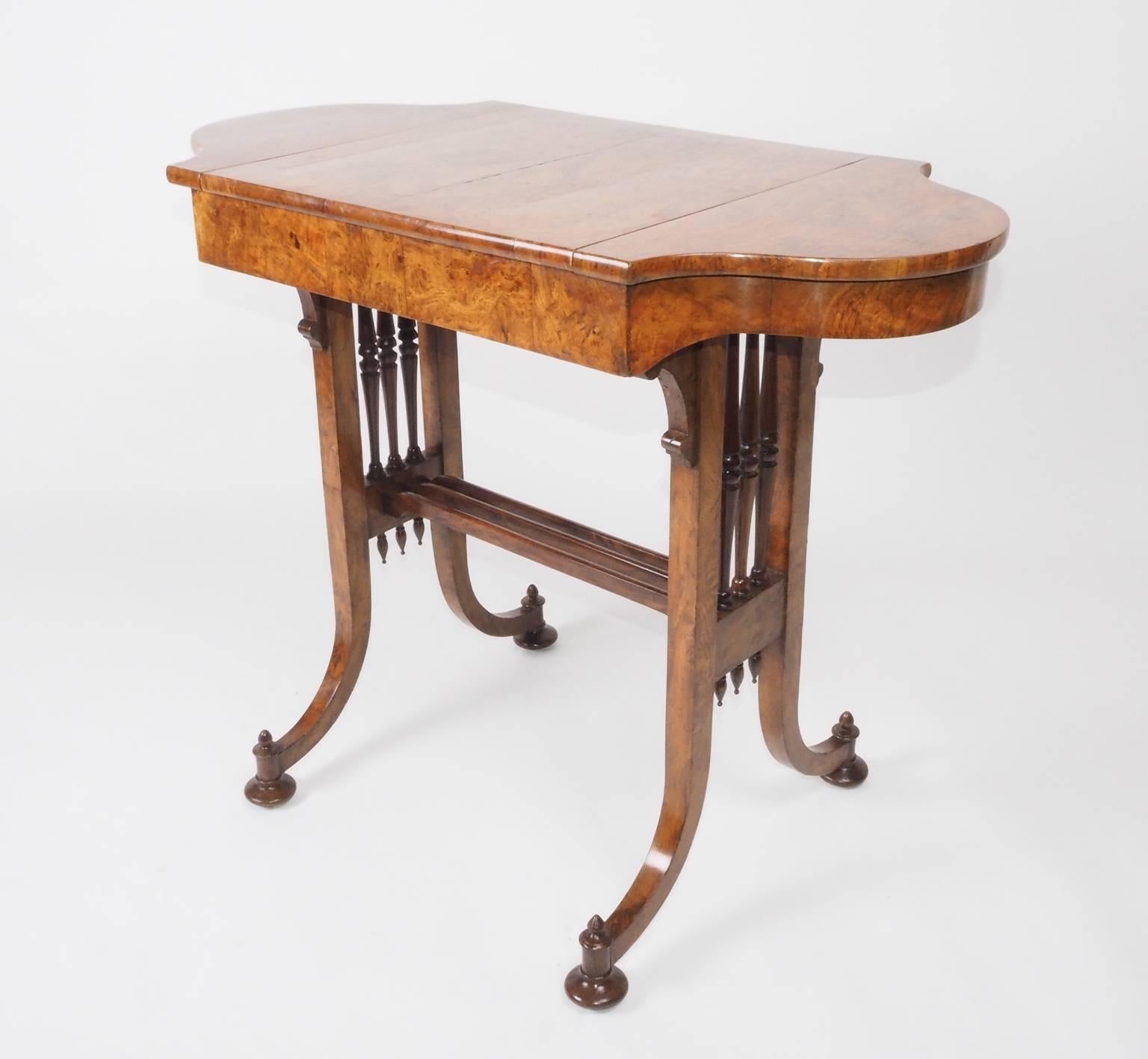 English Pollard Oak Games Table, circa 1825 For Sale