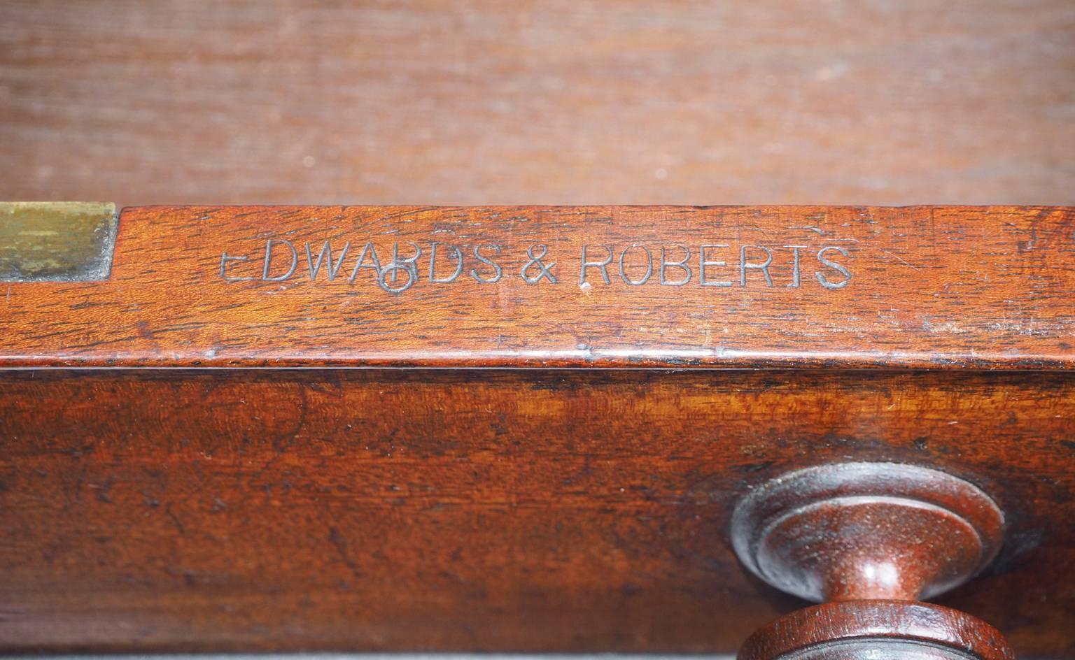 Leather Lined Mahogany Writing Table For Sale 3
