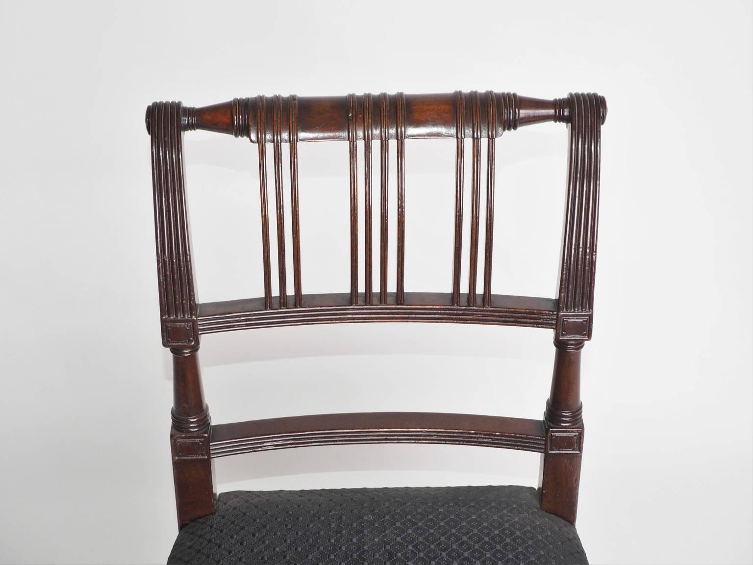 Regency Pair of Mahogany Side Chairs For Sale
