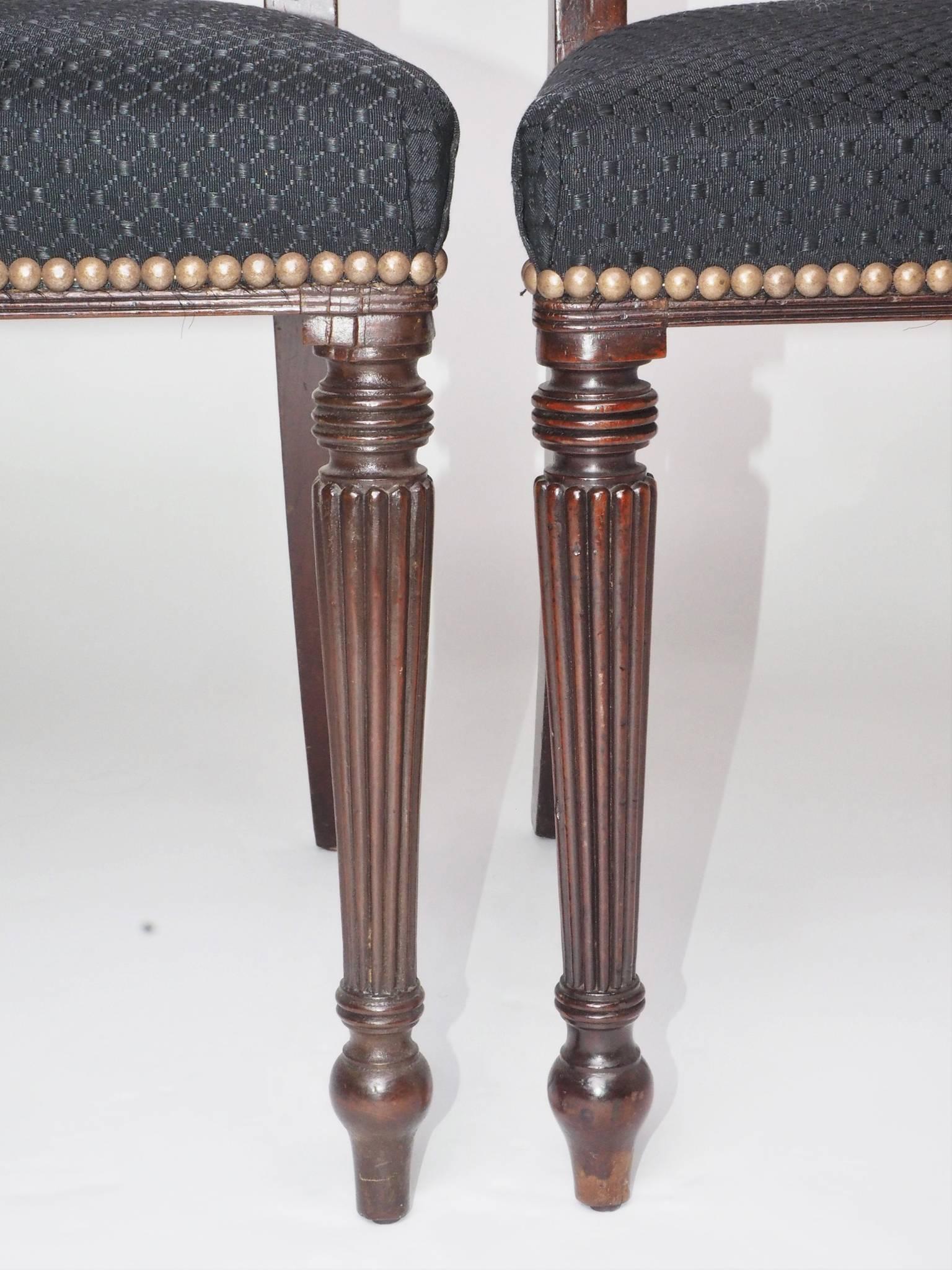 Birch Pair of Mahogany Side Chairs For Sale
