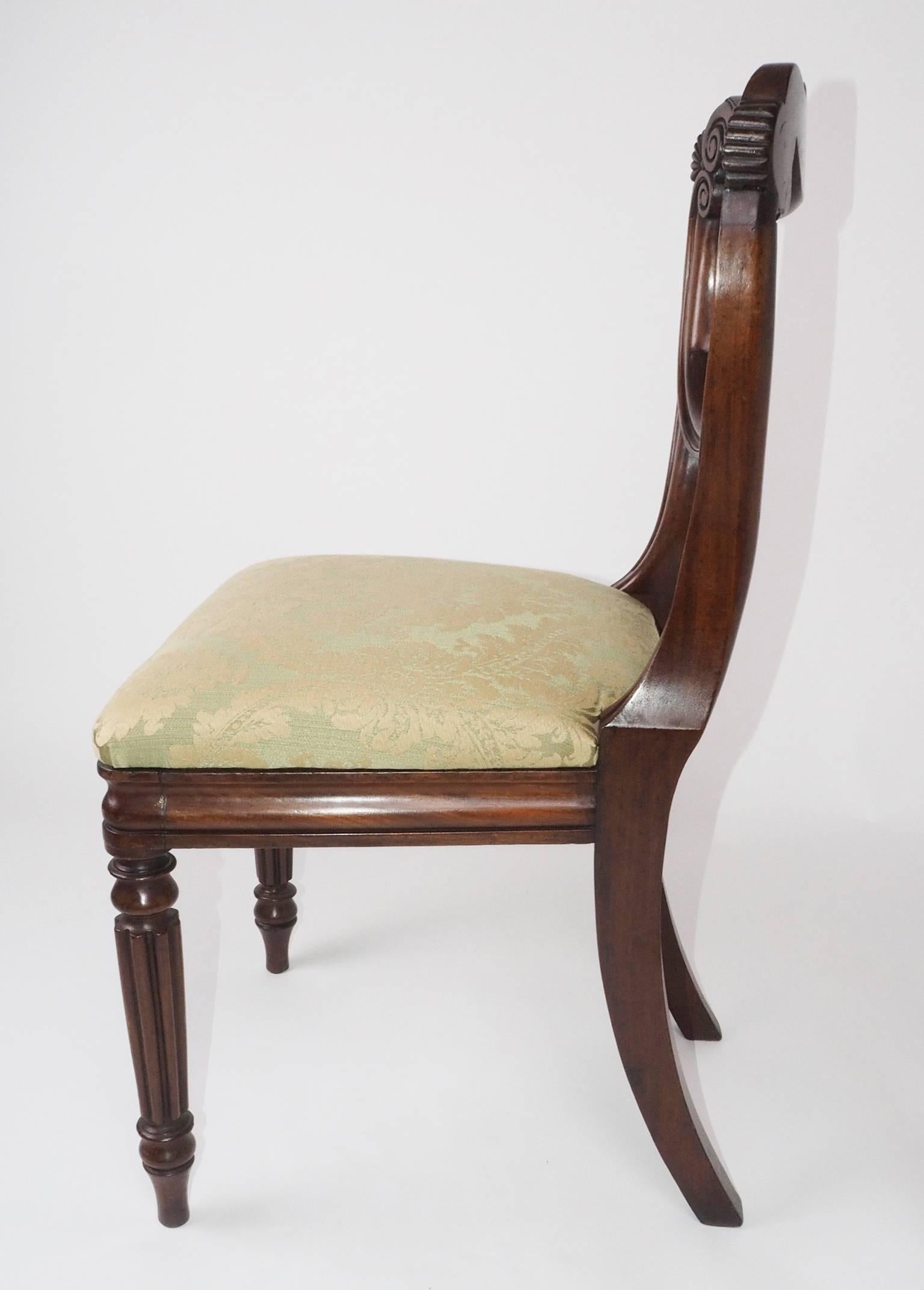 19th Century Pair of George IV Mahogany Chairs For Sale