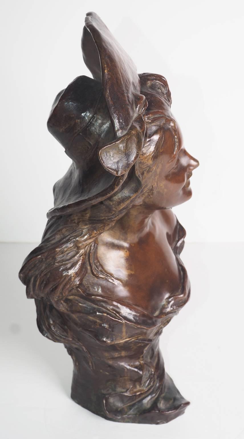 Late 19th Century French Bronze Bust For Sale 1