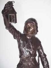 "Couvre Feu" Bronze Figure, circa 1890