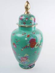 German Chinoiserie Covered Vase