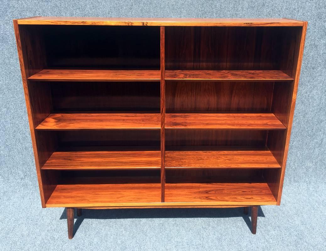 Mid-Century Modern Rosewood Open Bookcase by Poul Hundevad