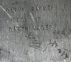 Head of Darth Vader by Clive Barker