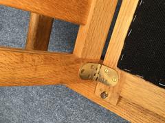 Oak Sled Chair and Footstool by Borge Mogensen for Fredericia Stolefabrik