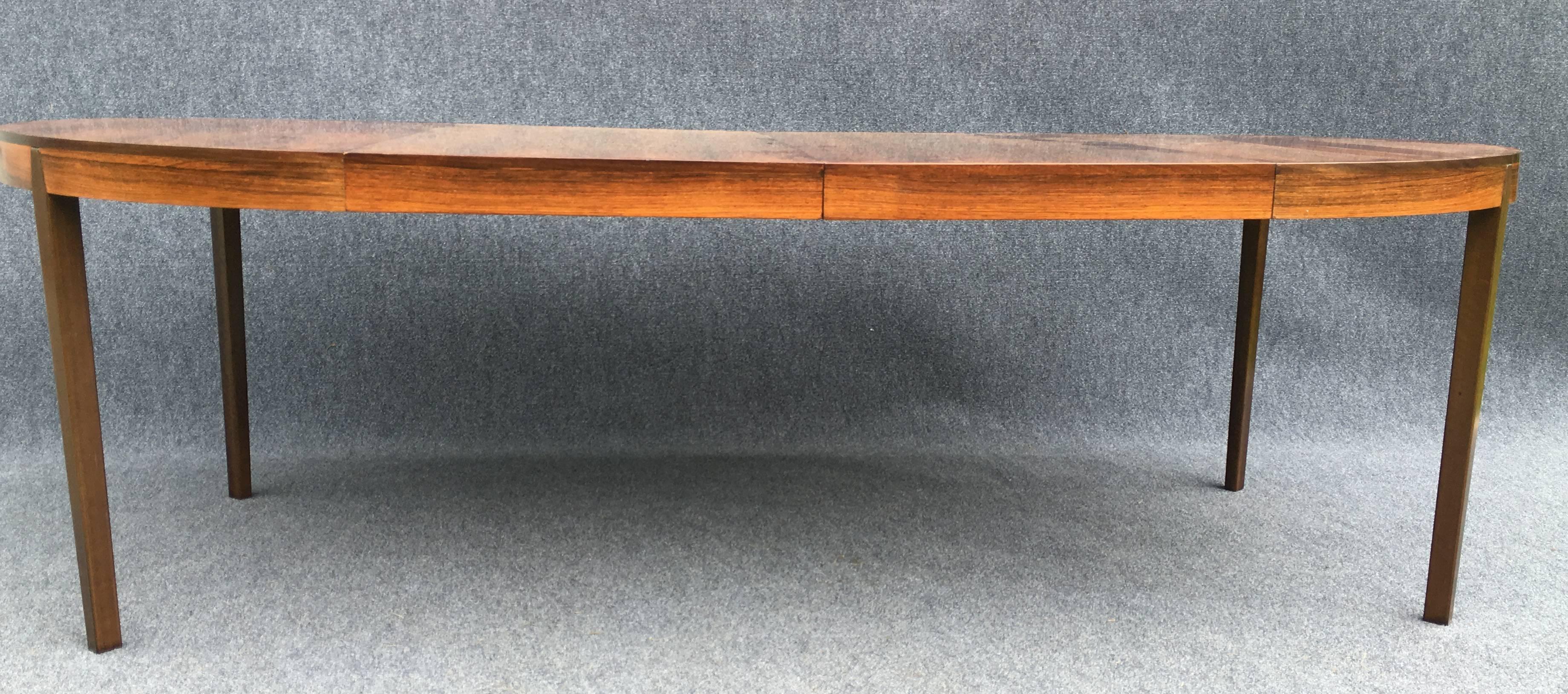 Danish Rosewood Extendable Circular Dining Table by Hornslet Mobelfabrik