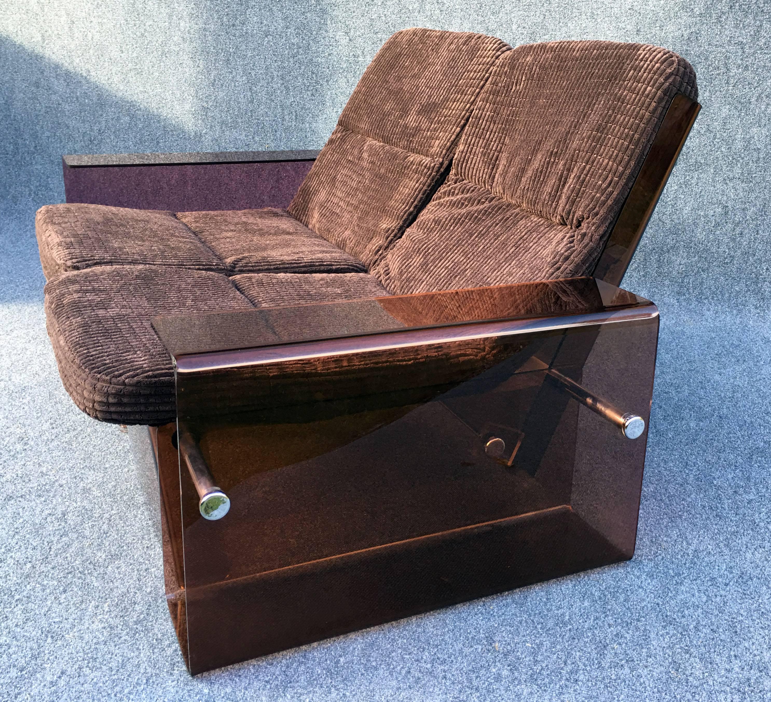 Mid-Century Modern Two and Three-Seat Original Vintage Perspex 'Acrylic' Sofas