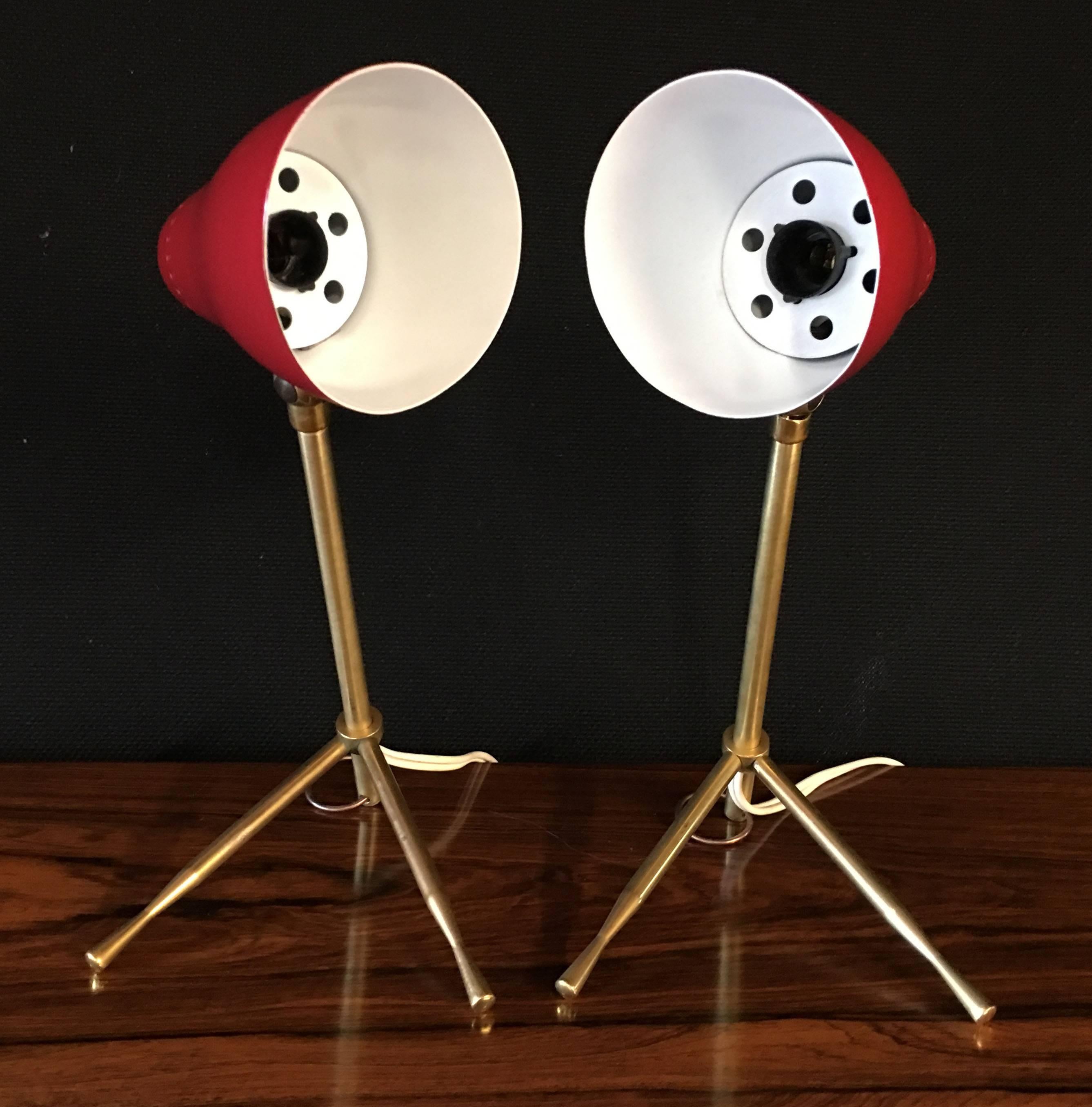 Mid-Century Modern Pair of Ochetta Desk/Wall Lights by Giuseppe Ostuni for O-Luce