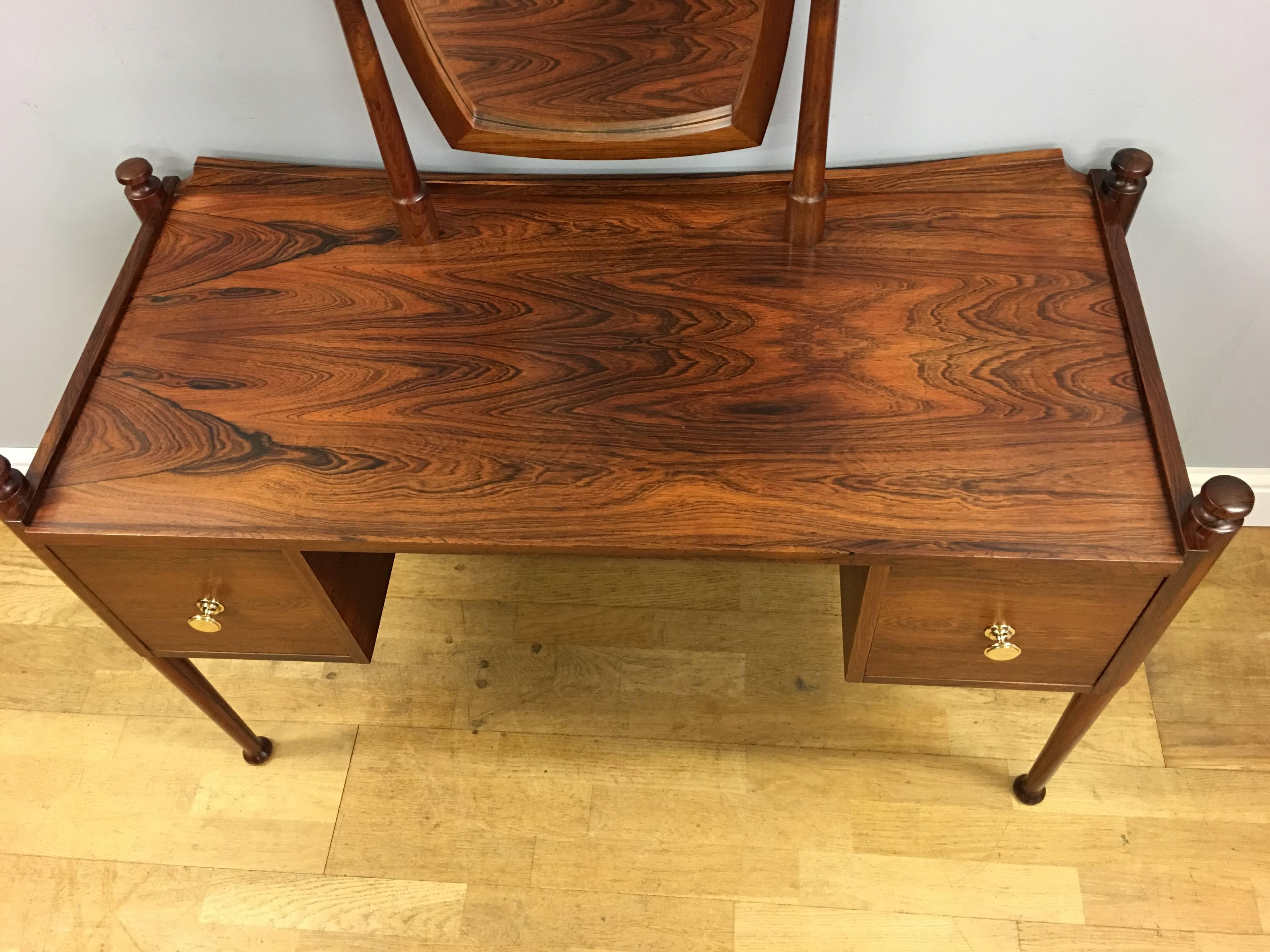 Danish Rosewood Dressing Table and Stool 3