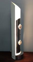 Chrome and White Metal Table Lamp by Enrico Tronconi for Tronconi