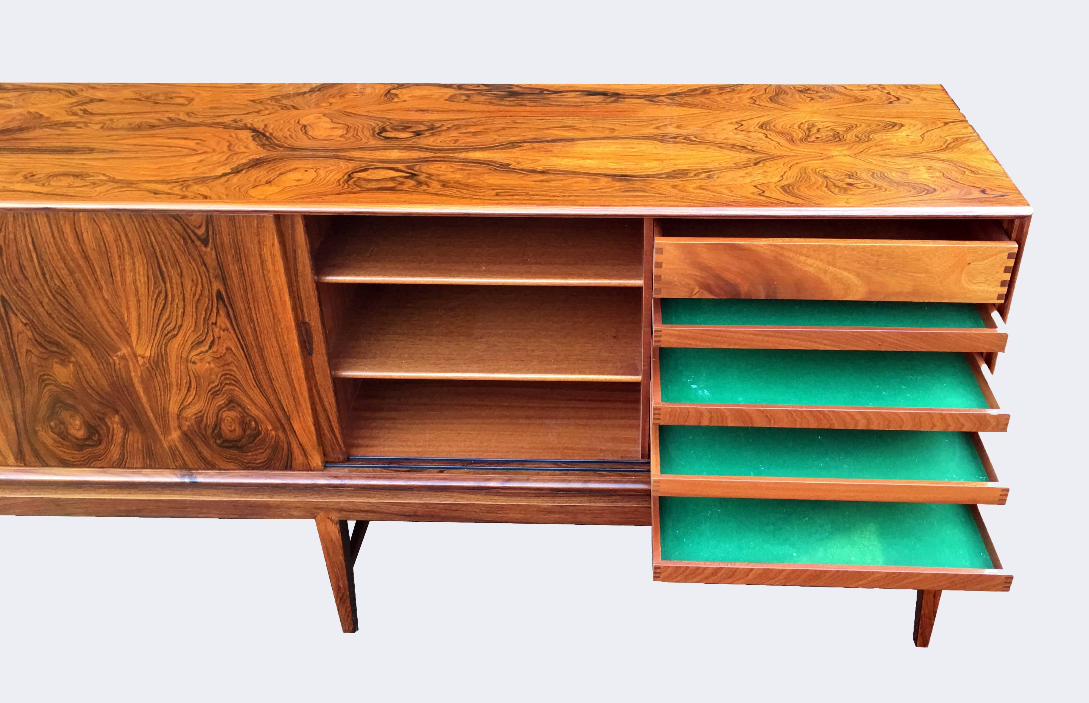 Rosewood Sideboard by Severin Hansen for Haslev In Excellent Condition In Little Burstead, Essex