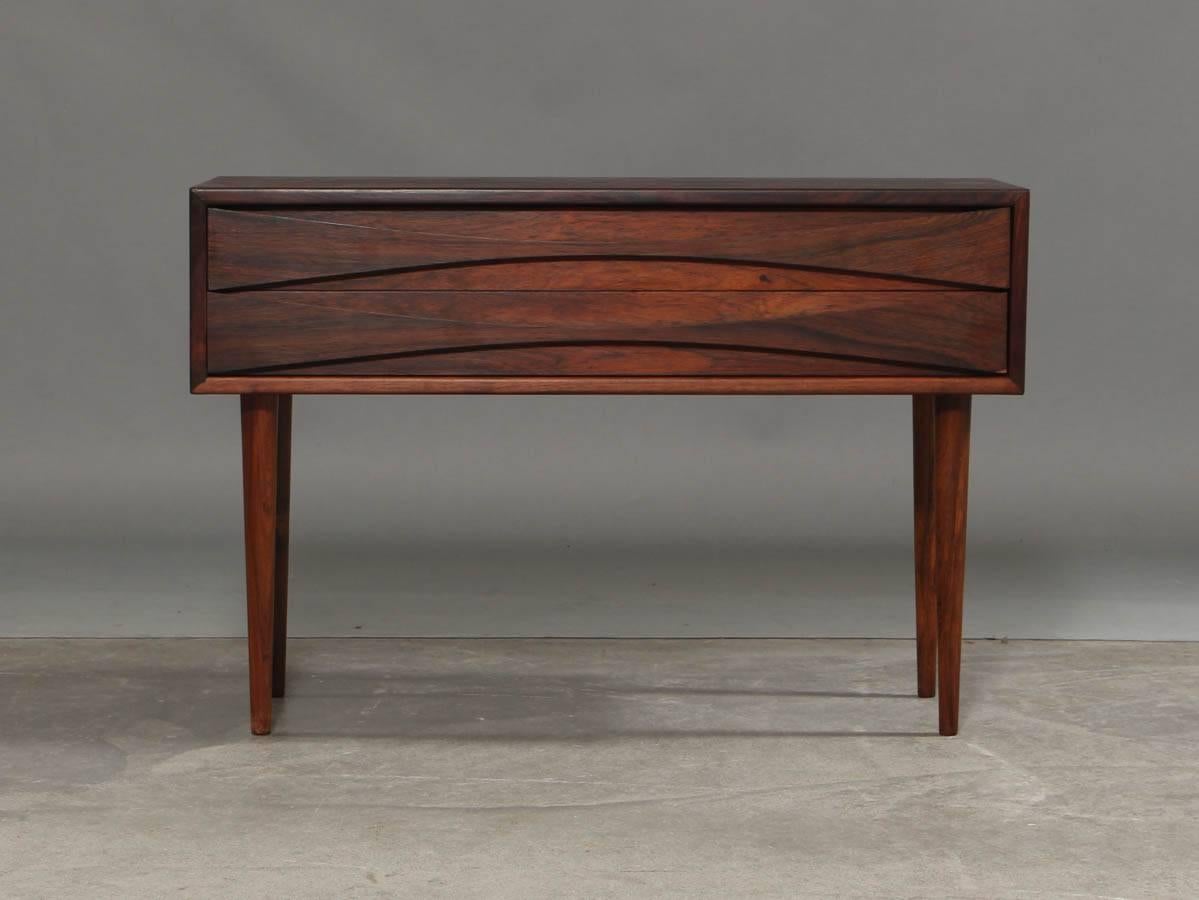 Danish Arne Vodder Rosewood two-Drawer Low Cabinet for NC Mobler Odense