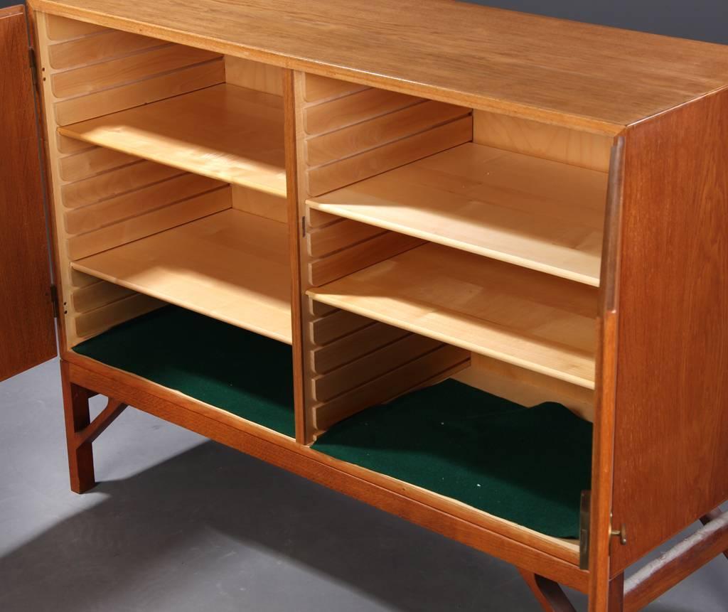 Mid-Century Modern Two-Door Oak Cabinet Designed by Børge Mogensen Produced by C.M Madsen for F.D.B