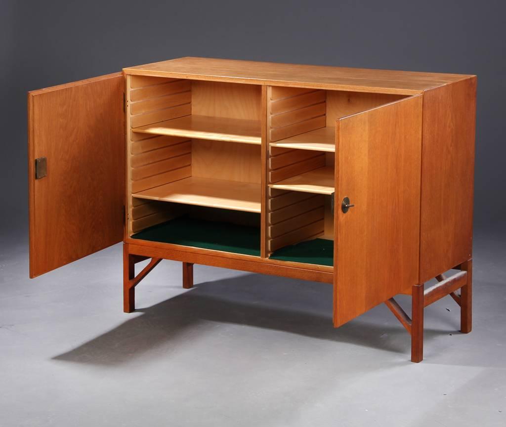 Danish Two-Door Oak Cabinet Designed by Børge Mogensen Produced by C.M Madsen for F.D.B