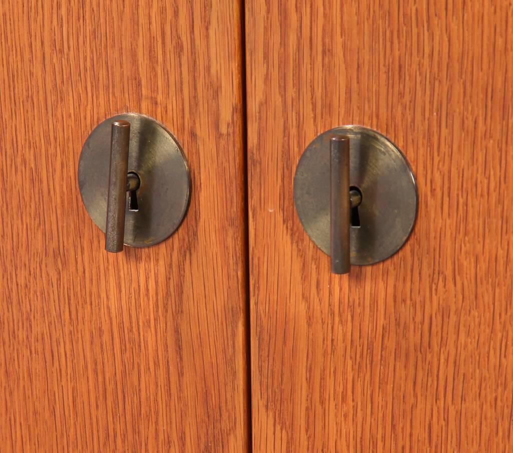 Two-Door Oak Cabinet Designed by Børge Mogensen Produced by C.M Madsen for F.D.B In Excellent Condition In Little Burstead, Essex