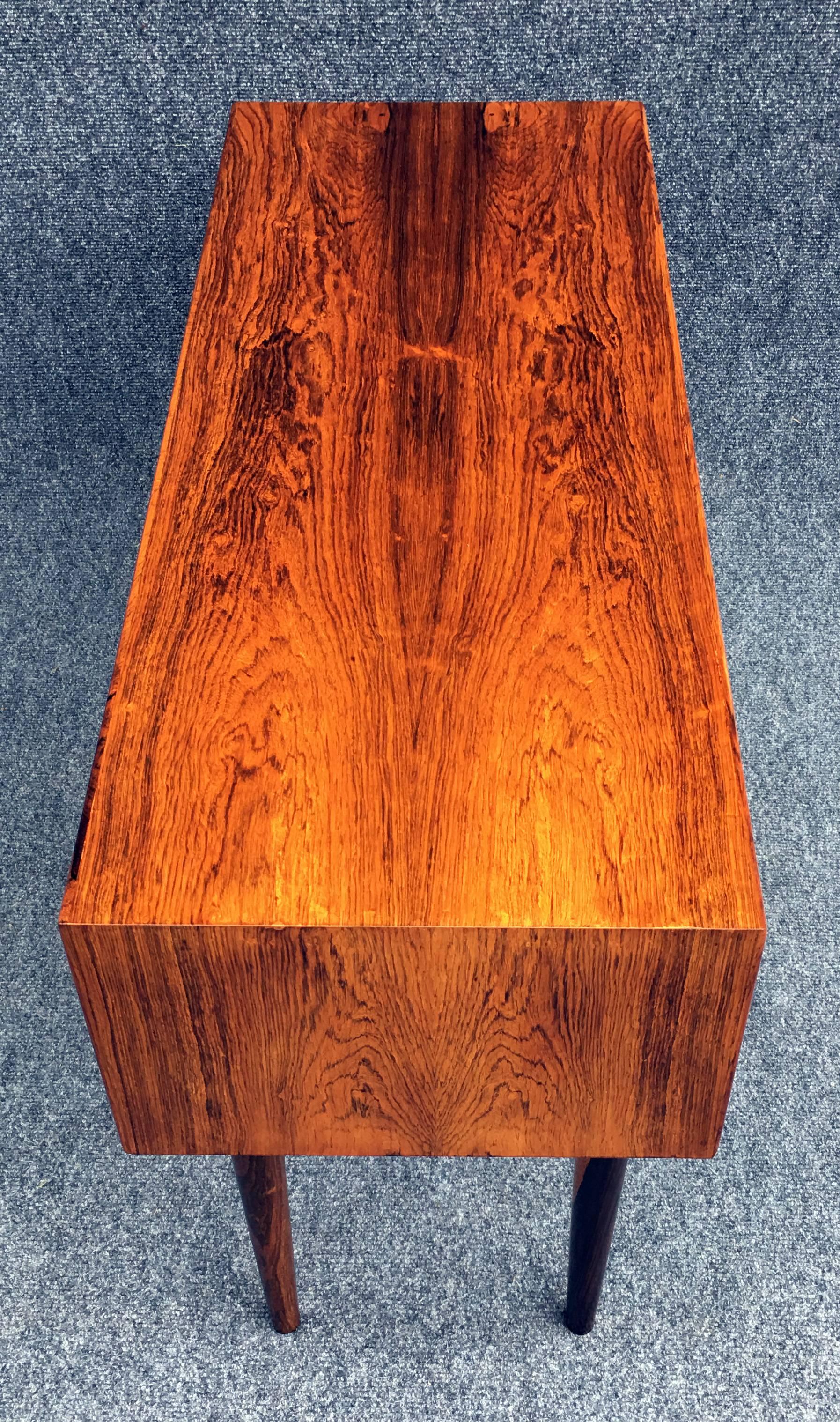 Danish Long Two Drawer Rosewood Side Table by Arne Vodder for N.C.Mobler