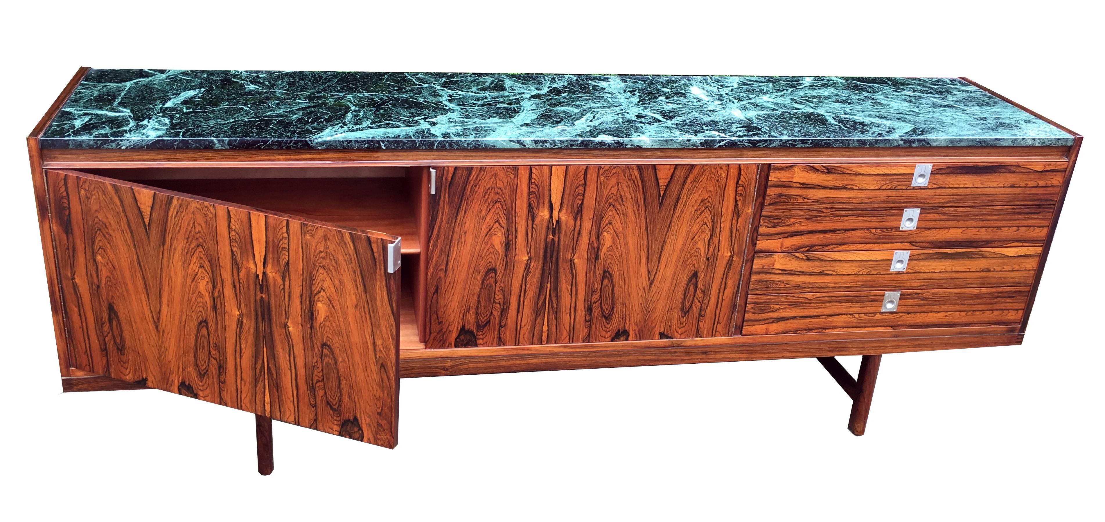 Rosewood and Marble Sideboard by Robert Heritage for Archie Shine In Excellent Condition In Little Burstead, Essex