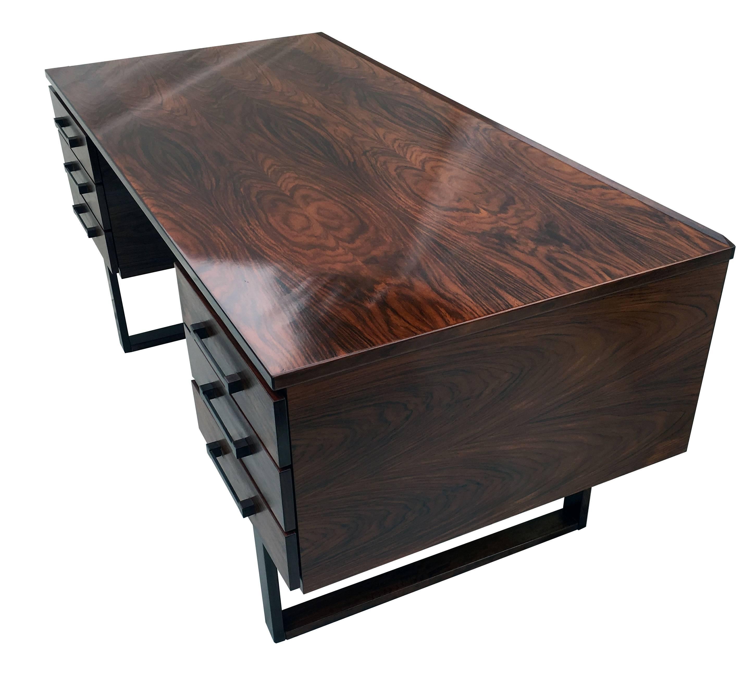 Mid-Century Modern Fine Danish Rosewood Desk by Henning Jensen & Torben Valeur