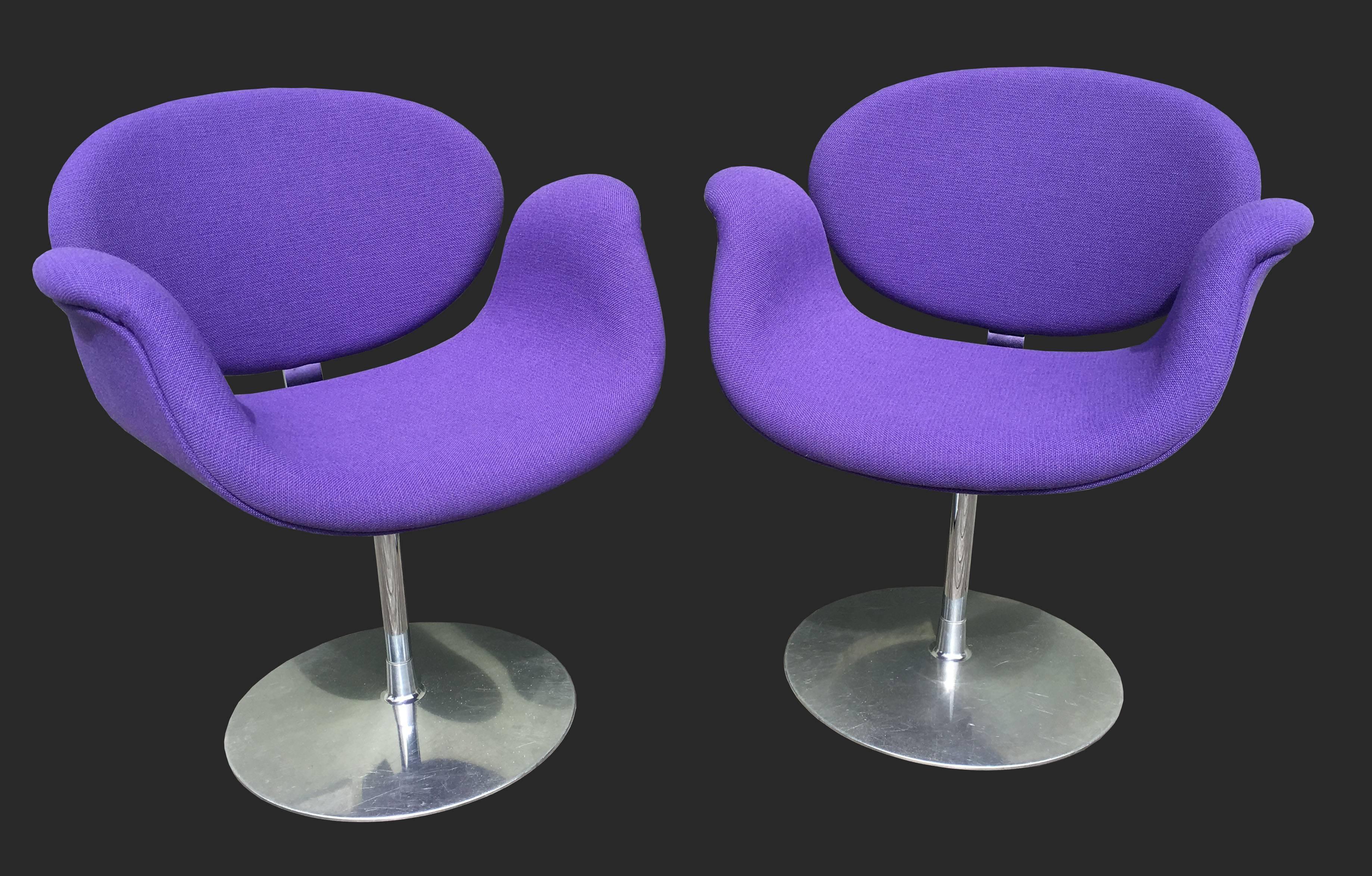 Mid-Century Modern Pair of Small Tulip Chairs by Pierre Paulin for Artifort