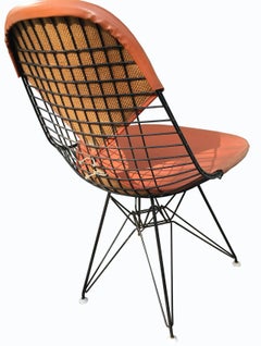 Chaise Eames DKR Early Original Brown Naugahyde avec housse de bikini