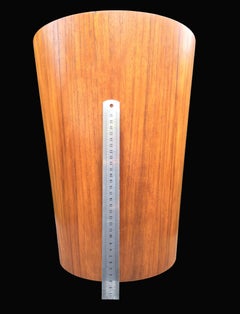 Very Rare Large Laminated Teak Bin by Martin Aberg for Servex, Sweden