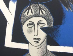Signed, Dated, and Numbered Silkscreen Print by Corneille 'Statue et L'oiseau'