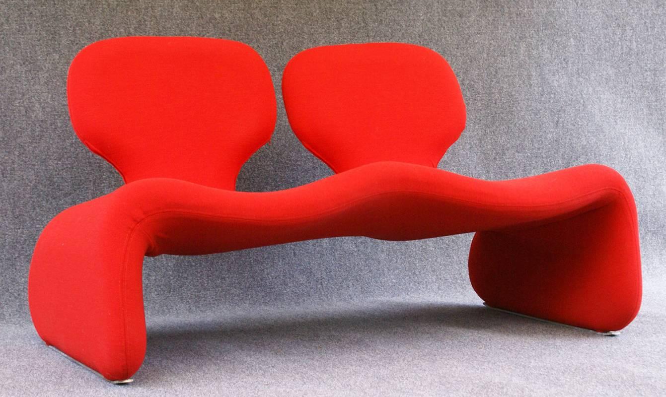 Mid-Century Modern Two-Seat Djinn Sofa by Olivier Mourgue for Airborne