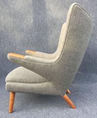 Papa Bear Chair and Footstool by Hans J Wegner for A. P. Stolen