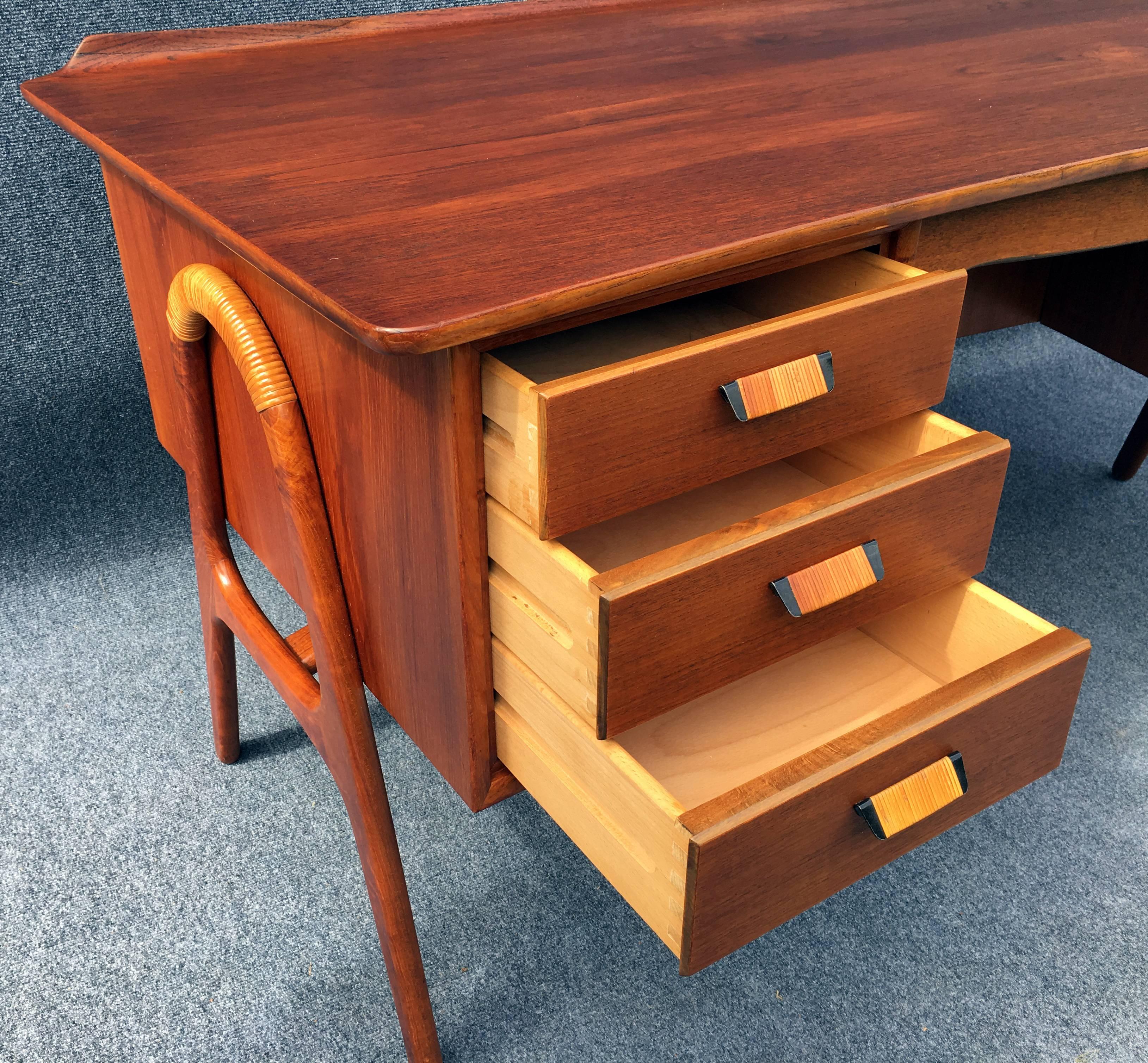 First Edition Teak Desk by Svend Aage Madsen for Sigurd Hansen Mobelfabrik 1