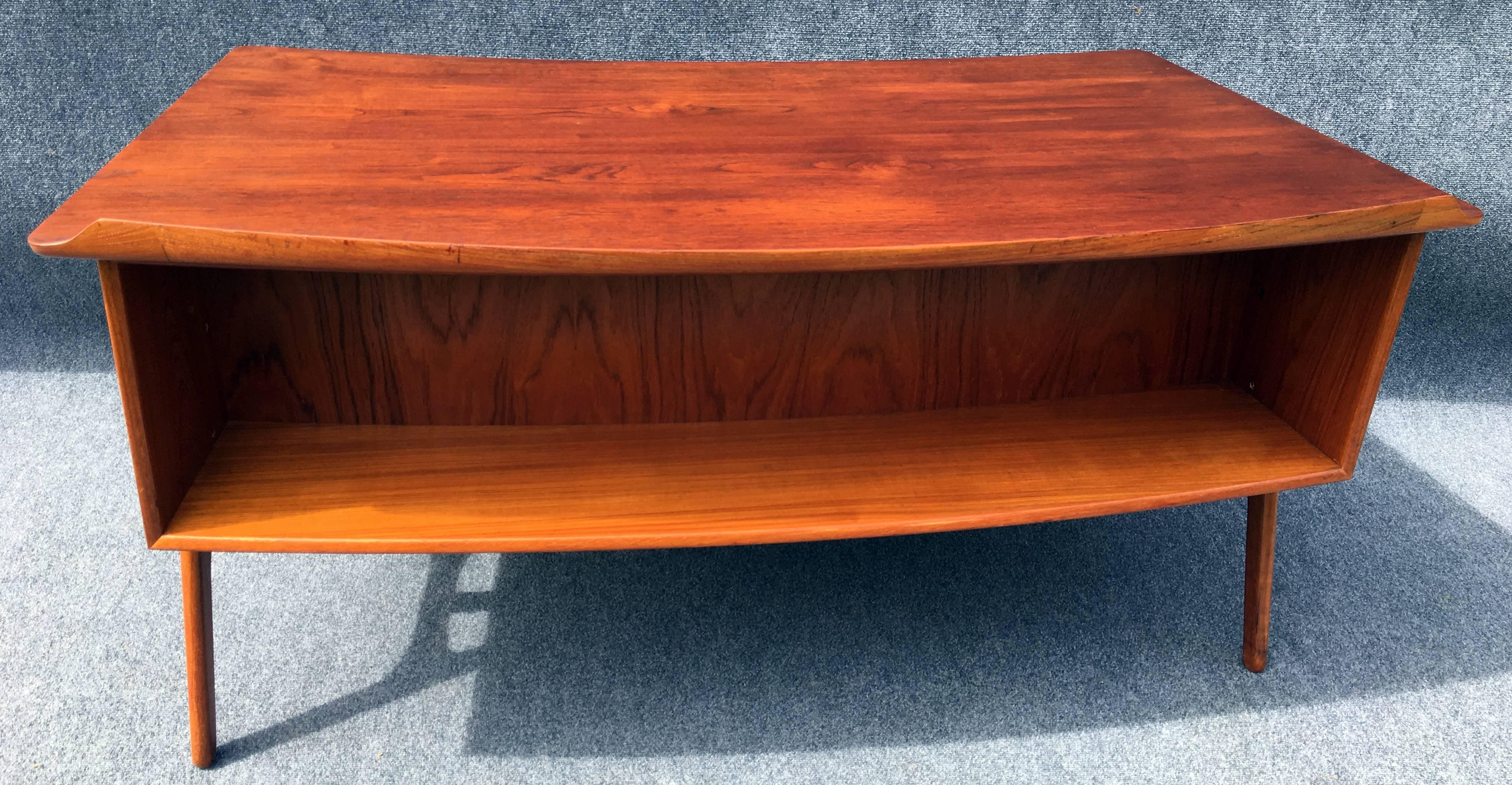 Mid-20th Century First Edition Teak Desk by Svend Aage Madsen for Sigurd Hansen Mobelfabrik