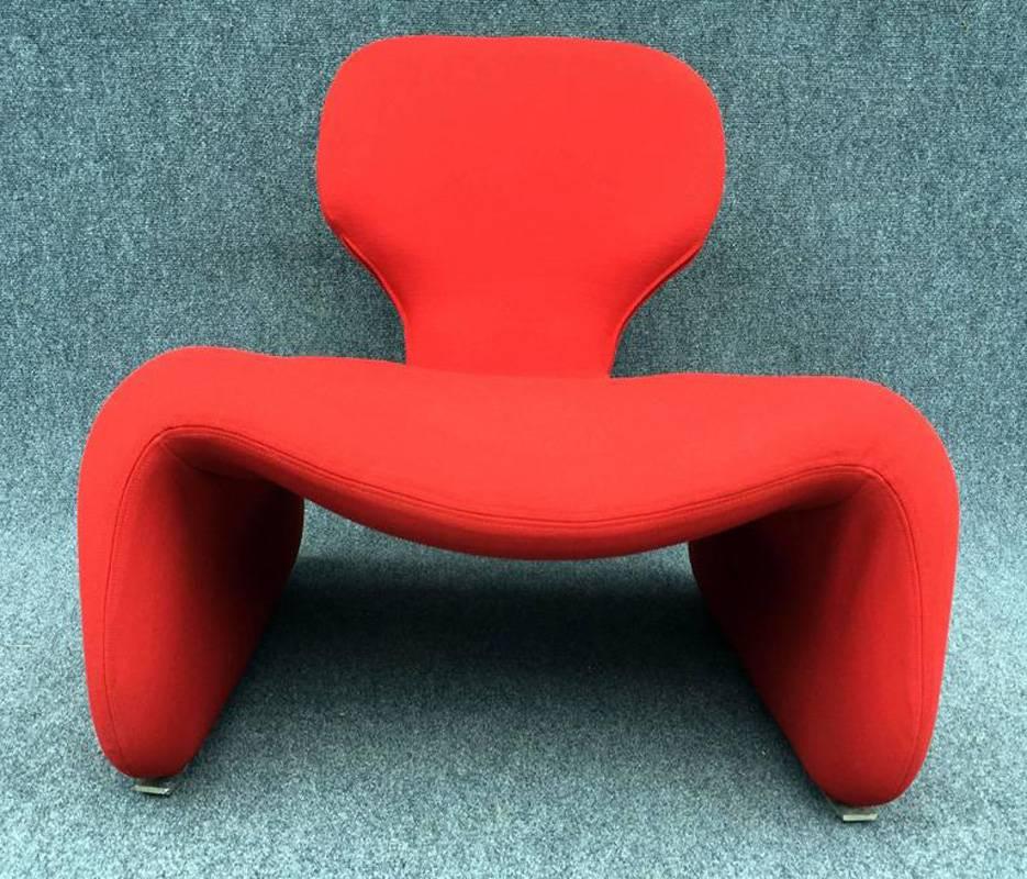 Djinn single chair by Olivier Mourgue for Airborne as seen in the movie '2001 A Space Odysee', original frame with new stretch Jersey zipped cover and new foam.