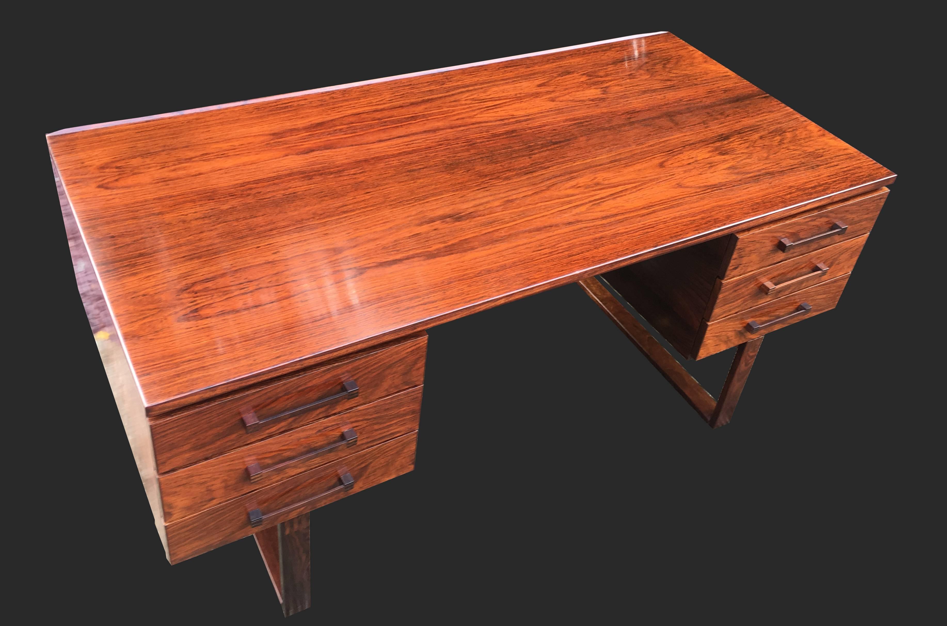 Mid-Century Modern Very Fine Rosewood Midcentury Danish Desk by Henning Jensen and Torben Valeur